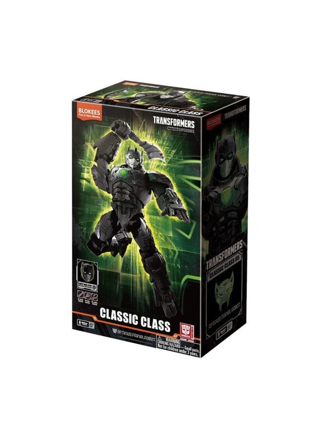 BLOKEES Transformers Classic Class Optimus Primal Robot Action Figure | STEM Construction Building Kit for Kids & Adults | Collectible Model Toy with Glowing Chest & Eyes | Posable Beast Wars Transformer Gift - Image 4